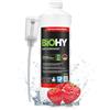 BiOHY Detergente per bagno (Bottiglia da 1l) + Distributore | Concentrato decalcificante per ambienti sanitari | profumo gradevole e fresco | EXTRA FORTE (Sanitärreiniger)