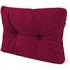 POKAR Cuscino-schienale Imbottito laterale 60x40cm per Divano da Giardino, fodere asportabile e lavabile, Spalliera per Bancali, Interno ed Esterno, DYI - fai da te, senza Pallet, Rosso Scuro