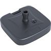 Outsunny Base per Ombrellone da Giardino in HDPE, Base per Ombrellone con Maniglia, Supporto per Pali Ø38mm, Riempibile con 20 kg di Acqua e 30 kg di Sabbia, per Giardino Piscina, Nero