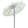 Outsunny Ombrellone da Giardino Ø2.7m Inclinabile a Manovella, Presa d'Aria e Bordo a Balze, UV50+, Ombrellone da Esterno a 8 Stecche in Alluminio e Poliestere, per Spiaggia Balcone Terrazzo, Beige