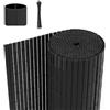 WOLTU Canniccio PVC frangivista Giardino 400x120 cm, Recinzione schermi divisori Resistente ai Raggi UV Resistente alle Intemperie, protettivi per Giardino, Balcone, terrazza, Grigio