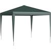 Outsunny Gazebo da Giardino 2.7x2.7 m con Picchetti e Corde, Gazebo da Esterno in Acciaio e PE, per Giardino, Feste, Campeggio, Verde Scuro