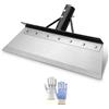 BOODPET Pala da giardino larga - 38 cm in acciaio inox con viti - rimozione muschio patio e pala da neve - testa per attrezzi da giardino resistente
