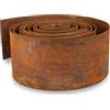 UNIGARDIA Bordura per Giardino in Acciaio Corten 5 m - Bordura per Aiuola in Metallo, Altezza 14 cm - Installazione Facile - Bordo per Prato in Ruggine, 1 Paio di Guanti Inclusi