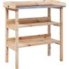 vidaXL Tavolo Piante con Ripiani 78x38x,82,5cm Legno Massello Abete