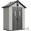 Outsunny Casetta da Giardino 1.3m² con Pavimento Telaio Metallo Grigio