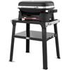 Weber Lumin Barbecue Elettrico con Supporto/Fino a 315 °C, con termometro nel Coperchio, Griglie in ghisa Smaltata in Porcellana, Superficie di Cottura 33 × 49 cm, Nero (92010879)