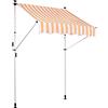 CLP Tenda da Sole Westerly I Regolabile in Altezza I Foratura Non Necessaria I Protezione Solare in Stoffa I Antimacchia E Idrorepellente, Colore:Bianco/Giallo, Dimensione:350x120 cm