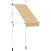 vidaXL Tenda da Sole Retrattile Manuale 100 cm a Strisce Blu e Gialle