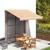 Annlera Tenda Da Sole 350x250 cm Da Balcone Estensibile Da Esterno Parasole Autoportante A Bracci Giallo E Arancione