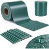 Generico Rotolo di Strisce in PVC per Recinzione, con Clip di Fissaggio, Protezione dal Vento e Protezione per la Privacy, per recinzioni, balconi. 19cm x 35m. (Verde)