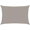 vidaXL Vela Parasole 160 g/m² Rettangolare Grigio Chiaro 5x7 m in HDPE, vela ombreggiante, ombra da patio, tettoia ombreggiante, vela da giardino