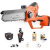 STOCKER - Motosega Magma E-150 LA 21V Elettrica con Batteria Power 2,6Ah Fast Charge e Caricabatterie Doppio 21V, 12 m/s, Motore Brushless 400W, Fodero, Garanzia Estendibile fino a 60 mesi