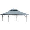 SkyFace Tetto di Ricambio per Gazebo 3x3 m 2 Livelli da Giardino, Telo Copertura per Gazebo Resistente all'Acqua Anti-UV 30+, per giardino, patio, esterni, tende da sole (grigio chiaro)