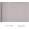 QINGLV Frangi-Vista Balcone per Protezione 90x100cm Copertura Balcone Ringhiera Protezione Vento Anti-UV Frangi-Vista Giardino Telo di Rivestimento per Balconi Recinzioni Terrazze -Grigio Chiaro