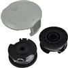 Daaxing Bobina e copertura per decespugliatore Bosch Easy Grass Cut 23 26 18 18-230 18-260 18-26 F016800569 F016800385 F016F05320, bobina per tagliaerba Bosch (2 bobine + 1,6 mm Copertura)