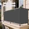 GUOYFEN Vele Ombreggianti Rettangolari 285 x 380 cm Protezione UV 98% Impermeabile Telo Telone Impermeabile, con Corde di Supporto per Esterno, Giardino, Terrazzo, Balcone, Patio, Grigio Scuro