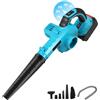 Eznaobo Soffiatore di Foglie Senza Fili per Batteria Makita 18 V, Soffiatore di Foglie 2 in 1 con Batteria 7500mAh x2, Controllo 5 Velocità, Aspiratore e Soffiatore da Giardino (senza Batteria)