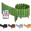 Garronda Rollborder bordure per aiuole e prato recinzione staccionata in legno flessibile 200 cm bordatura da giardino esterno delimitatore aiuole GD-0046 (Verde Scuro Altezza: 30 cm)