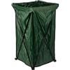 Vetrineinrete® Sacco da Giardino Idrorepellente con Stand richiudibile Cestino raccogli Erbacce Erba Rami rifiuti Multiuso Giardinaggio 178 Litri N33
