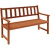 Casaria Deuba Casaria Panchina da Giardino Kensington in Legno D'Acacia Resistente 120x90x58 cm Panchina da Parco 2 Posti