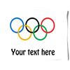 Wanapix | Bandiere Personalizzate | 50x35 cm | Ideale per partite di calcio e di altri sport, compleanni, eventi, feste, ecc. | Personalizzabile su un lato | Giochi Olimpici