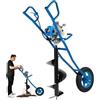 Taozhiyy Trivella a scoppio 63 CC, 2 tempi, 2,2 kW, con ruote, punte da 300 mm, trapani da giardino a spinta manuale, per pali recinzione, serbatoio 1,3 L