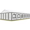 TOOLPORT Tendone per Feste 6x12 m Gazebo Party per sagre, mercati ca. PE 450 N Bianco-Grigio