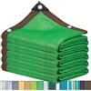 SDLLG Rete parasole con occhielli in HDPE verde B, 1,5 x 3 m, con effetto ombreggiante al 90%, rete di protezione dai raggi UV, traspirante, per picnic, campeggio, personalizzabile