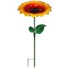 Generico Bagno per uccelli da esterno | Alimentatore d'acqua a girasole in metallo - Vasca Decorativa per Uccelli a Piedistallo,per, Cinciallegra, e Farfalle Selvatici, Cortile, Patio, Portico, Prato