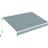Outsunny Tenda da Sole 4x2.5 m con Braccio Avvolgibile, Tenda Parasole da Esterno a Manovella in Alluminio e Tessuto Poliestere 280g/㎡, Protezione UV, per Giardino, Balcone e Terrazza, Verde e Bianco