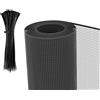DMS Rete protettiva in plastica 10 x 10 altezza Mt 1 x lunghezza Mt 5 con 100 FASCETTE INCLUSE NEL PREZZO! Adatta a balconi, cancelli, recinzioni, giardino. (COLORE ANTRACITE)