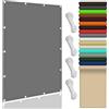 XUEQXUE Vela Ombreggiante Parasole Impermeabile 160 x 270 cm Impermeabile, Copertura Antipolvere, Protezione Antivento Vele Ombreggianti Tenda a Vela per Esterno Terrazza Giardino, Grigio Chiaro