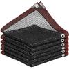 Generic Telo Ombreggiante Esterno con Occhielli, Rete Ombreggiante per Recinzione Giardino e Terrazzo, Frangivista per Recinzioni, Protezione Anti-UV e Frangivento, 2x2m 3x4m 5x7m Nero(50%,5x6m)
