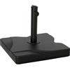 Outsunny Base per Ombrellone Quadrata in Plastica, Base Ombrellone da 41.5L x 41.5P x 33A cm da 20kg con Supporto per Pali da 32mm, 38mm, 48mm, Nero