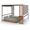 Blumfeldt Gazebo da giardino 3 x 3 m in metallo con doghe in compensato, barno pieghevole, LED a energia solare 1,5 W, Pergola impermeabile, gazebo esterno con tetto impermeabile, resistente al vento
