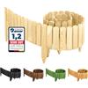 Garronda Rollborder bordure per aiuole e prato recinzione staccionata in legno flessibile 200 cm bordatura da giardino esterno delimitatore aiuole GD-0046 (Naturale Altezza: 40 cm)