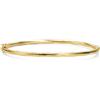 OROVI Bracciale Rigido Argento 925 - Bracciale Donna PLACCATO ORO 18KT Design intrecciato, Chiusura a Cerniera. Gioiello Donna Anallergico MADE IN ITALY Consegnato in Elegante Astuccio Regalo.