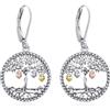 Eusense Albero Della vita Orecchini Pendenti Albero Della vita Orecchini in Argento 925 Gioielli Regalo per Donne Signore Ragazze