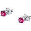 Morellato Orecchini da donna in argento 925% sostenibile, zirconi rossi, collezione Tesori - SAIW177
