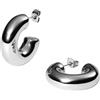 Purelei Stellar Glow - Orecchini a cerchio in acciaio inox, placcato oro 14 K, oro rosa o argento, più leggeri, diametro esterno 10 mm, 8,8 g (coppia) - impermeabile