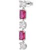 Brosway Orecchino Singolo Donna, Orecchino Pendente in Argento e Passion Ruby | Collezione FANCY - FPR19