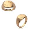 Bijouxia Anello chevalier placcato oro 18 carati 750/1000 a scelta, taglie da 10 a 68 Mixte. e placcato Oro, 12, cod. 55520193008852