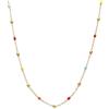 SINGULARU - Collana Long Dots L Colors Enamel. Acciaio con Placcatura in oro 18 kt e Smalto. Gioielli da donna.
