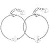 S'Agapõ Bracciali Donna in Acciaio e Cristalli con Simbolo Luna | Collezione Me + You - SEY17