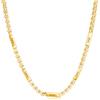 ALBERTBAND Collana da Uomo Personalizzata Collana in Acciaio inox con Nome Regalo per Uomo Festa del papà San Valentino Natale (Oro-5 nome)