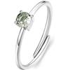 S'Agapõ Anello Donna, Anello Regolabile in Acciaio e Zirconi | Collezione Dazzly - SDZ36