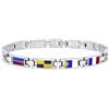 amorili bracciale con bandiere nautiche uomo acciaio (tipo7)