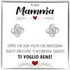 Bramart Orecchini Nodo Donna Mamma con finitura in Oro bianco giallo 18k Regalo madri Idea per lei Compleanno, Natale - Cofanetto con DEDICA incluso. (Orecchini Nodo Argento - Mamma)