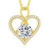 LOUISA SECRET Collana Donna Cuore Infinito Eternal, Argento Sterling 925 Moissanite Collana Rotonda Mini Cuore Ciondolo,Regalo di Compleanno per Donna San Valentino Gioielli Natale Festa della Mamma